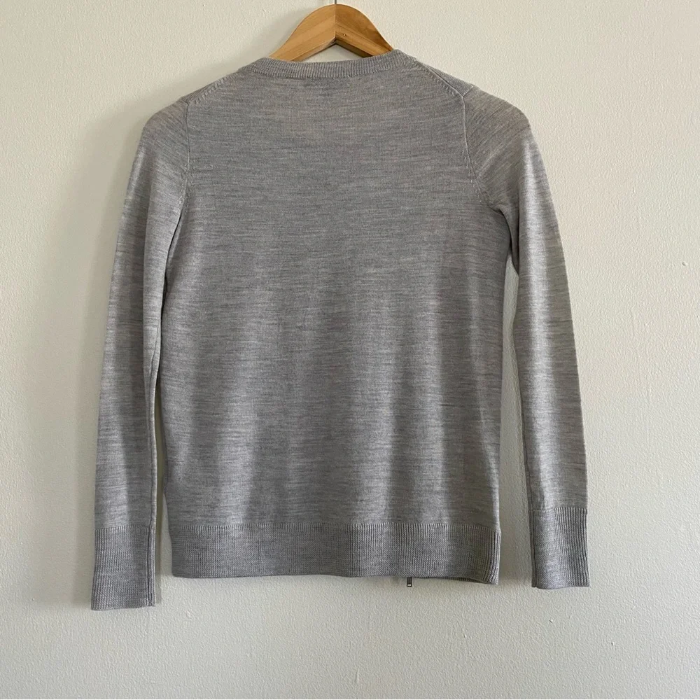 J. Crew Women’s Pure Merino Wool Asymmetrical Zipper ‎ Sweater Size XXS New